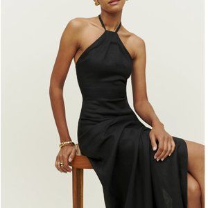 NWOT Reformation Elmer Linen Dress - Black
